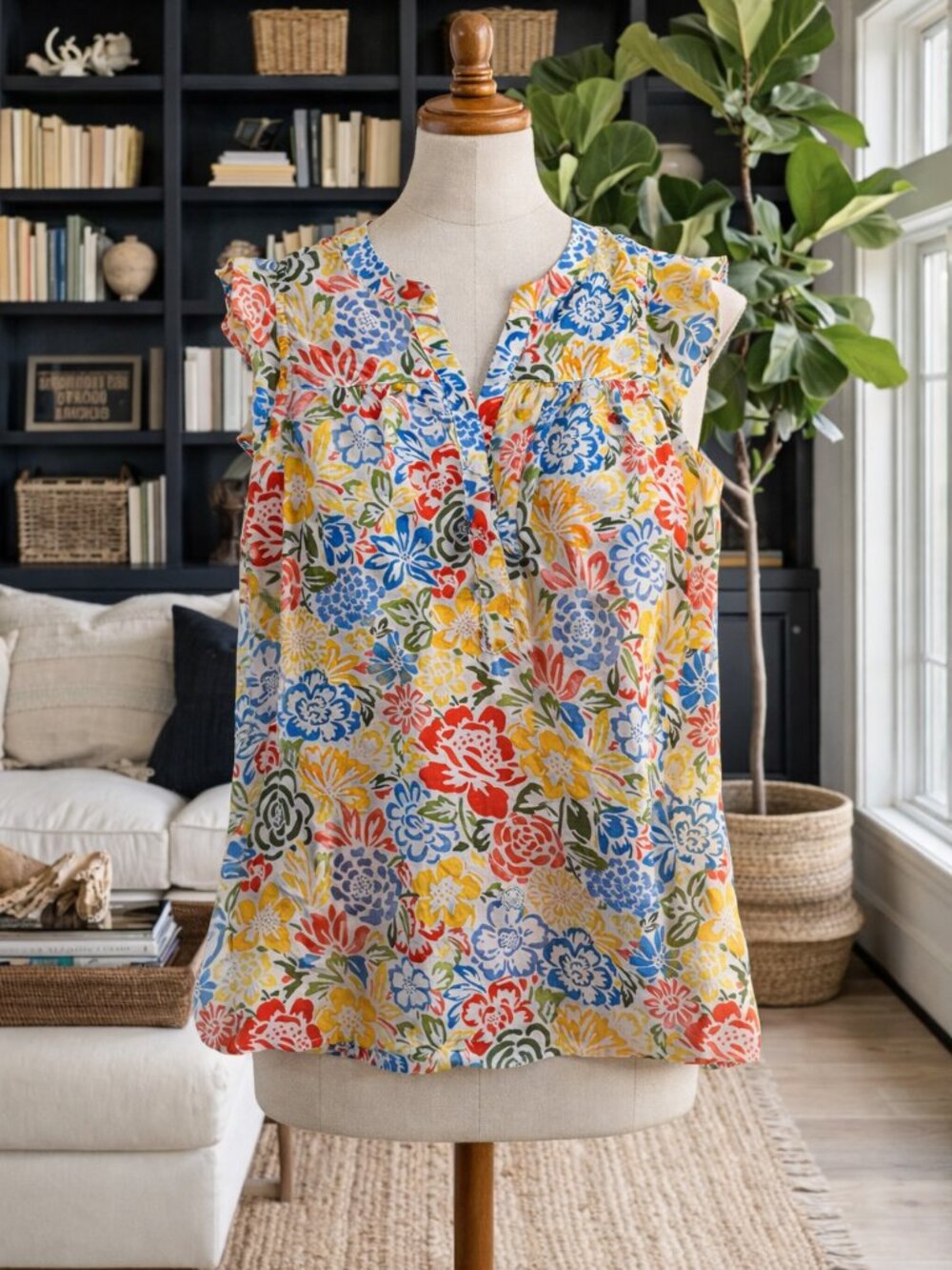 Talbots Petite Small Ladies Blossom Garden floral print